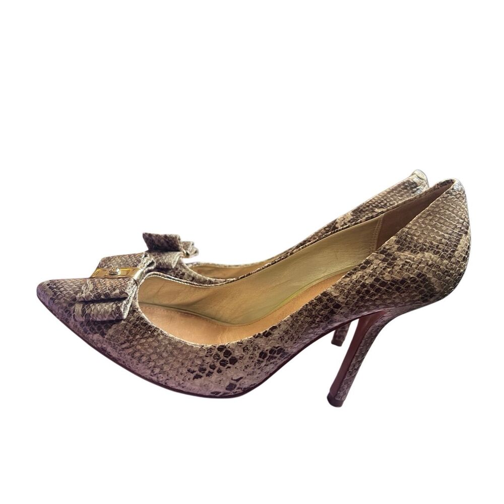 Coach Landrie python heel sz 8.5 - Picture 3 of 10